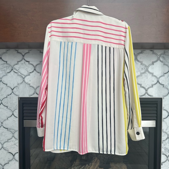 MARELLA Art 365 Striped Blouse - Size Medium - Picture 2 of 7